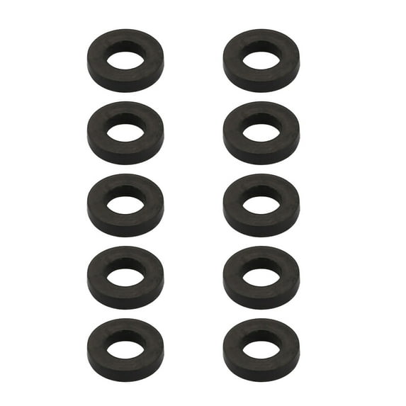 10pcs Black Rubber Round Flat Washer Assortment Size 4x7.3x1.5mm Flat Washer