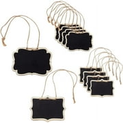 10pcs Blackboard Slate Decanter Tag 2 Styles Mini Wooden Chalkboard Signs Custom Liquor Decanter Labels with Hanging String Message Boards Labels for Wedding Party Wine Bottle Whiskey