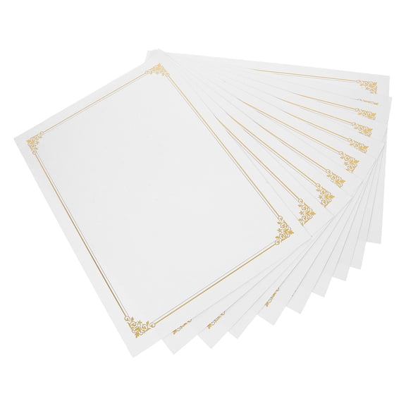 Golden Blank Certificate Paper for Office School Use A4 Size Printable Paper Dorado Friendly