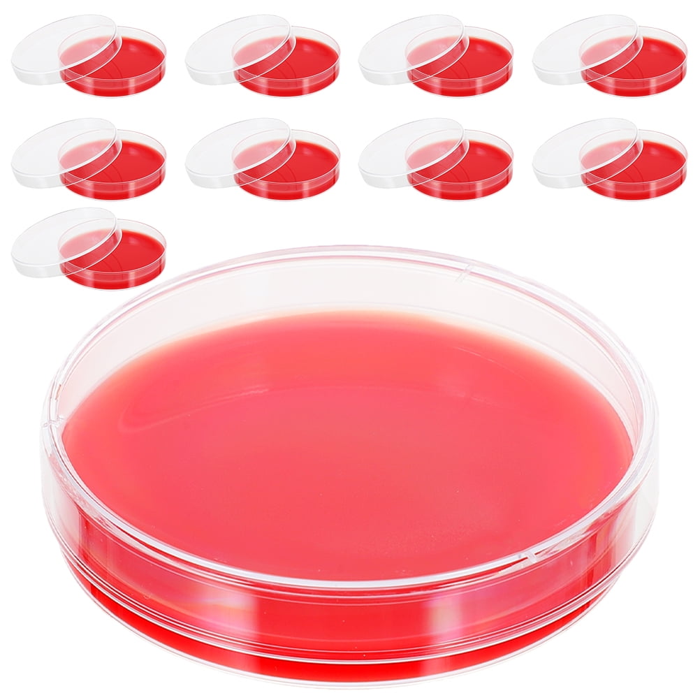 10pcs Blood Agar Plates Blood Agar Medium Biological Determine