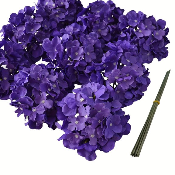 10pcs Blush Pink Hydrangea Artificial Flowers, silkly Artificial Hydrangea Flowers Head with Stem Hydrangea for Bridal Wedding Baby Shower Home Party Decoration (Blush pink)