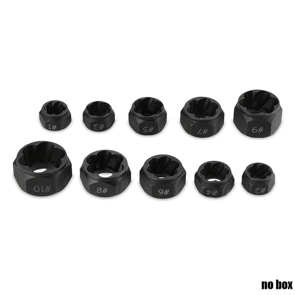 10pcs Bolt And Nut Removal Kit - Extractor Extension Kit for Damaged And Stripped Socket Wrenches - 9-19Mm Hex Nut And Bolt Extractor