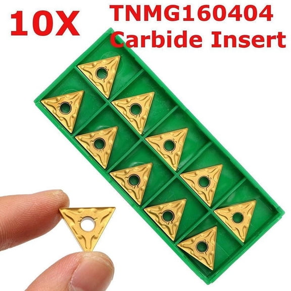 10pcs/Box Golden Lathe Carbide Triangular Tips Inserts Cutting Tools TNMG 160404