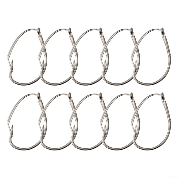 10pcs/Box High Carbon Steel Wacky Rig Hooks Weedless Barbed Fishig Wide Gap Hook