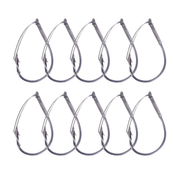 10pcs/Box High Carbon Steel Wacky Rig Hooks Weedless Barbed Fishig Wide Gap Hook