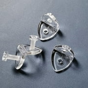 USHOBE Transparent Acrylic Corner Brackets, White, Reliable Hold, Versatile Use, Outdoor 10Pcs