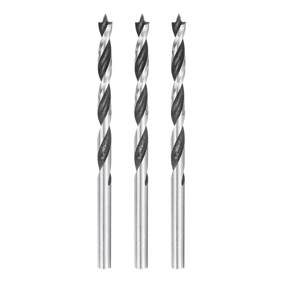 Uxcell Brad Point Drill Bits Precise Cutting with Brad Point Tip for Woods 4mm(5/32") 3Pcs