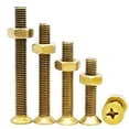 thumbnail image 1 of (10pcs) Brass Countersunk Head Screw NutCombination Kit, M6x8mm, 1 of 5