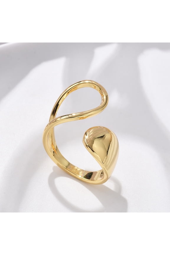 10pcs Brass Cuff Rings Cadmium Free & Lead Free golden Inner Diameter: 18mm