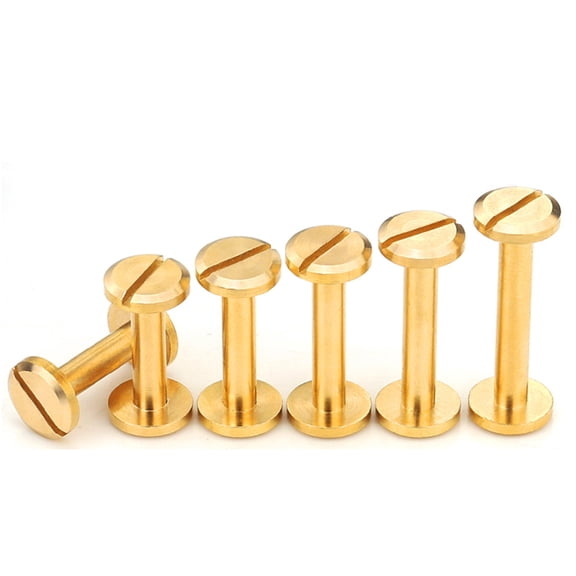 (10pcs) Brass Internal Thread Flat Lock Rivet Set Combination, M4x5x10mm