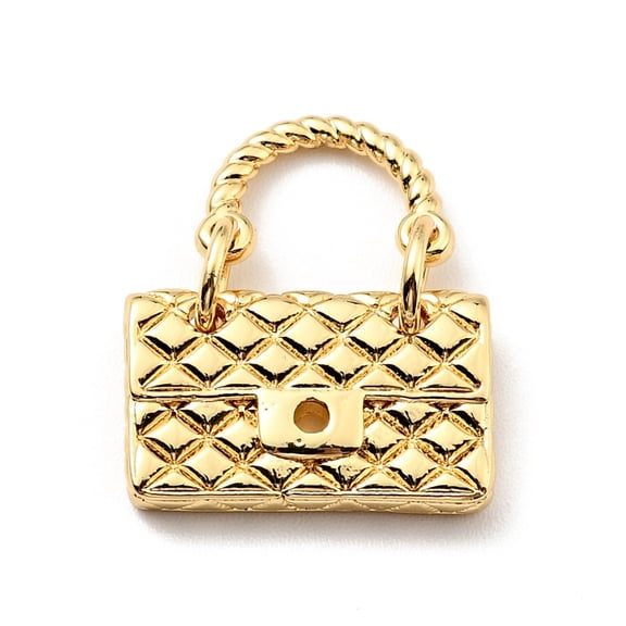 10pcs Brass Pendants Cadmium Free & Lead Free bag golden 18x15x5mm Hole: 6.5x8mm