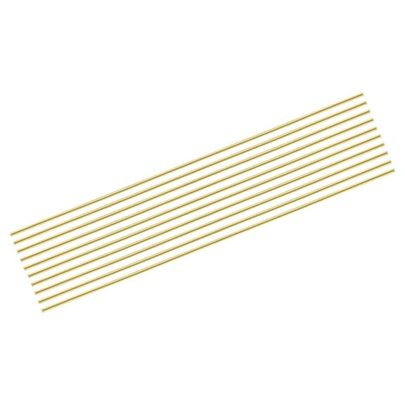 10pcs Brass Rods 1/8" x 12" Brass Solid Round Stock Lathe Bar for Knife Handle Pin DIY Craft(3mm In Diameter)