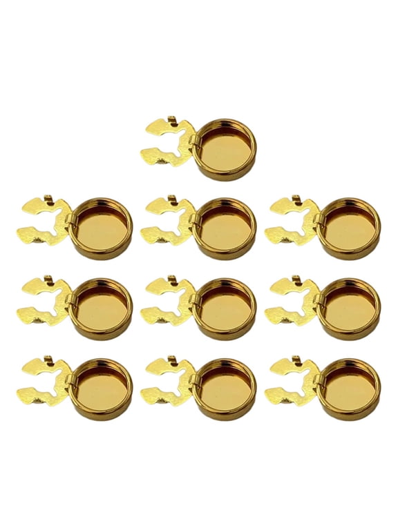 10pcs Brass Round Cuff Button Covers Cuff Links for Wedding Formal Shirt Mens Formal