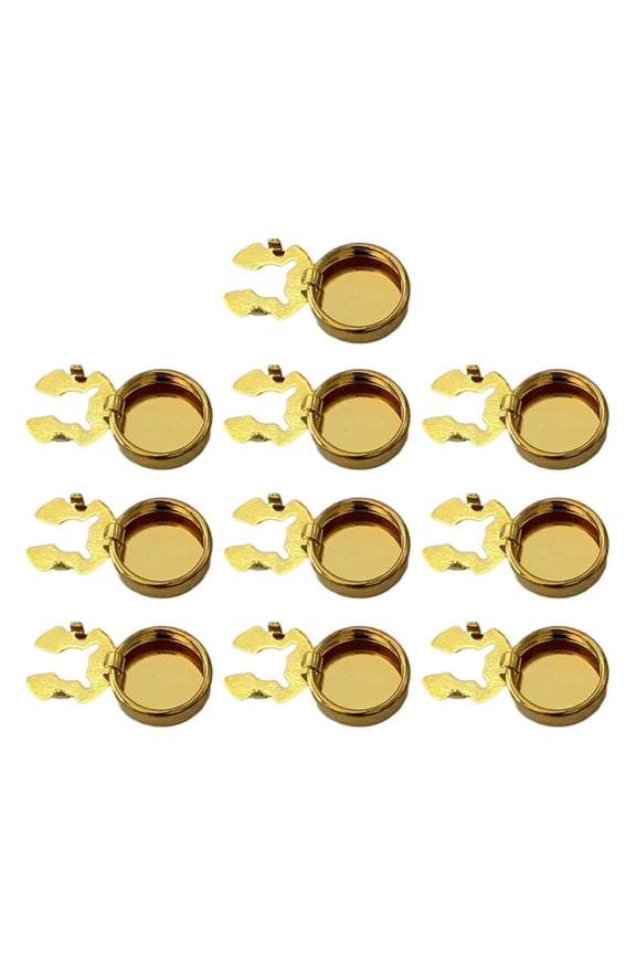 10pcs Brass Round Cuff Button Covers Cuff Links for Wedding Formal Shirt Mens Formal