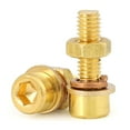 thumbnail image 1 of (10pcs) Brass Socket Head Cap Screws Nut Bolts Accessoriesfour Combination, M3x10mm, 1 of 5
