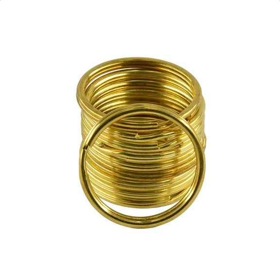 10pcs Brass Split Rings 25mm 35mm Keyring Hook DIY Findings - 35mm