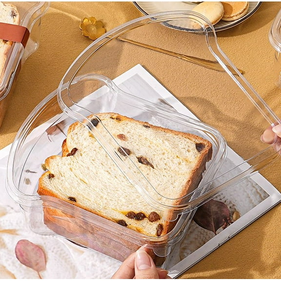 10pcs Bread Box for Kitchen Countertop Airtight Bread Storage Container for Homemade Bread and Bakery Loaf Plastic Bread Keeper