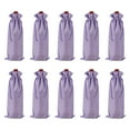 thumbnail image 1 of 10pcs Burlap Wine Bags, Wine Bottle Gift Bags with Drawstrings, Liquor Bottle Covers for Wedding Birthday Party Favors, Light Purple, 1 of 6
