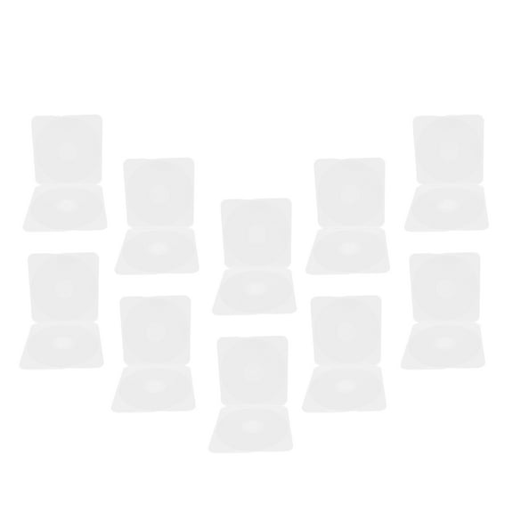 OFFIGAM 10Pcs Cd Storage Case Clear Plastic Portable for Safe Storage