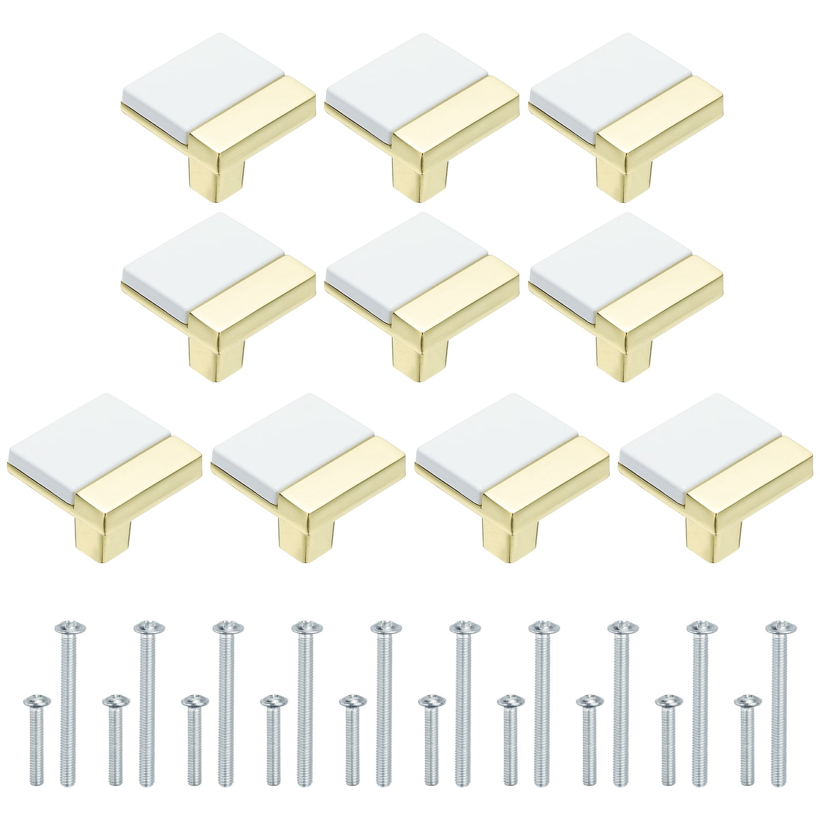10pcs Cabinet Handles, Cabinet Knobs Bathroom Dresser Pulls Kitchen Drawer Handles for Door Wadrobe, White