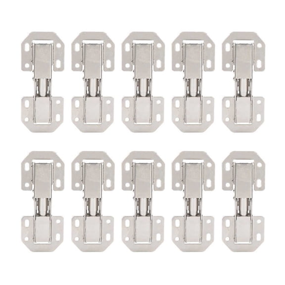 10pcs Cabinet Hinges No-Drilling Hole Bridge Shaped Cupboard Door Hinges for Furniture Supplies Door Hinge