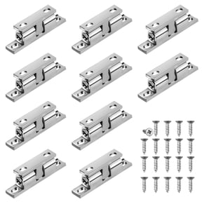 10pcs Cabinet Latch, EEEkit Adjustable Furniture Door Dual Ball Catch Latch, Silver