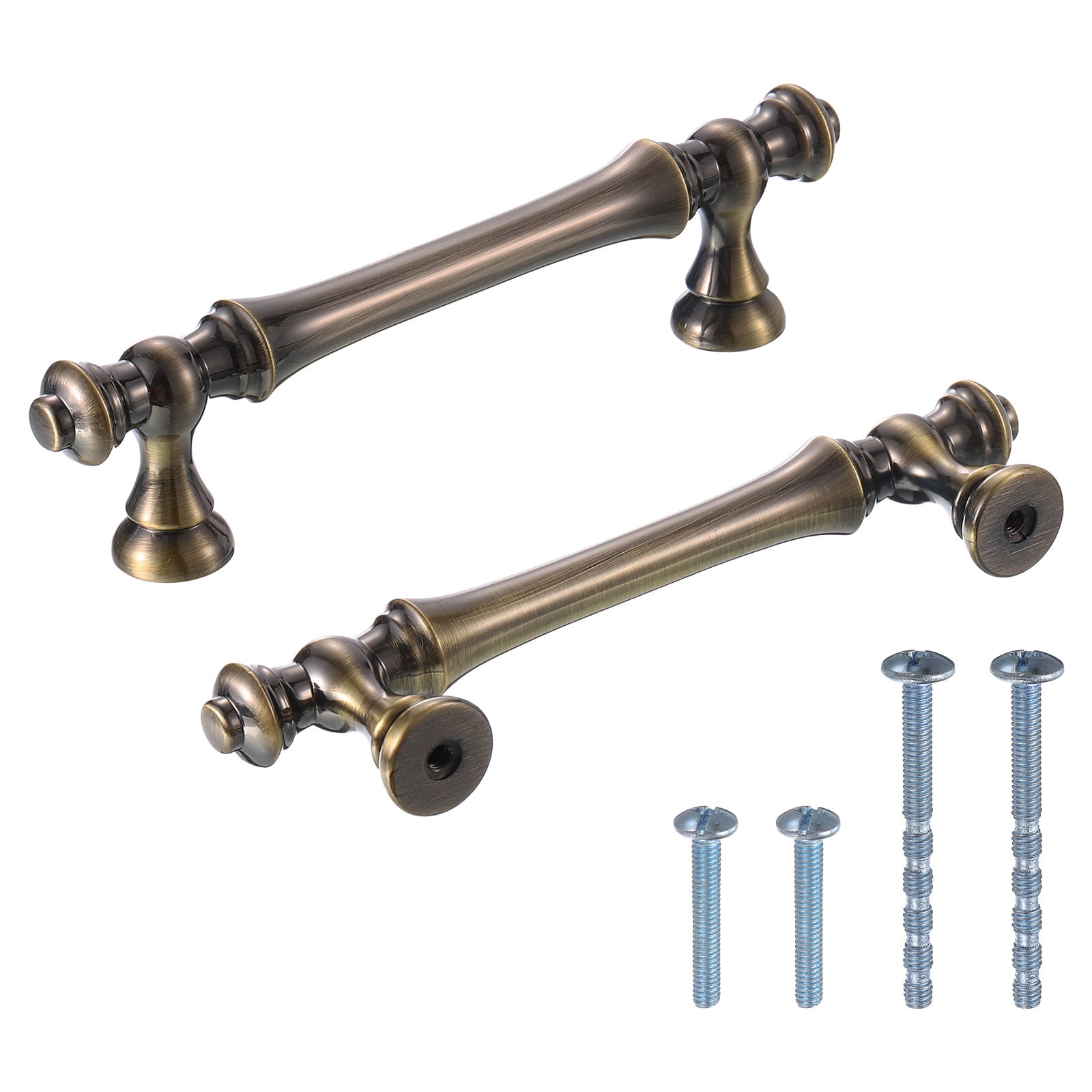 10pcs Cabinet Pulls Kitchen Dresser Pulls Drawer Pulls Hardware Pulls for Kitchen Drawer Cabinet Brushed Vintage Brass