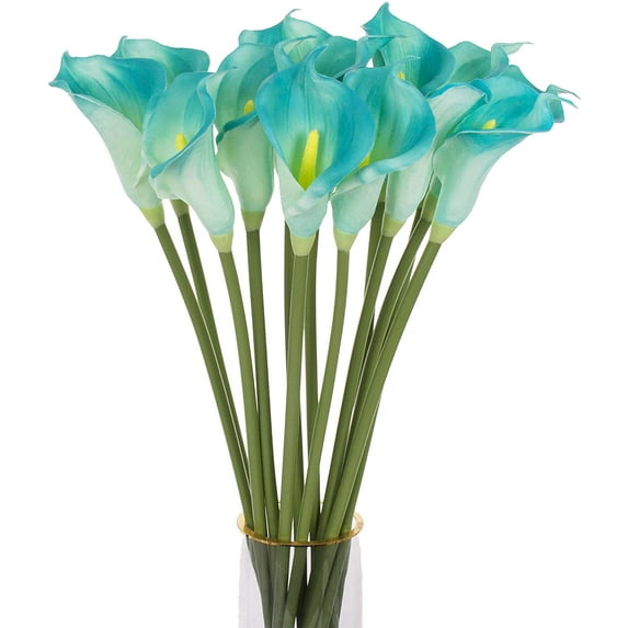 10pcs Calla Lilies Artificial Flower,26'' Long Stem Artificial Calla Lily Flowers,Realistic Arum Lilies for Wedding Bridal Bouquet Home Decor Centerpiece,White
