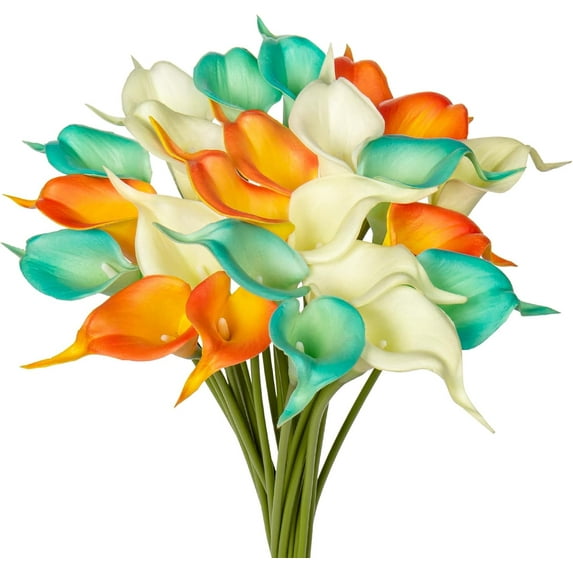 10pcs Calla Lily Artificial Flowers Real Touch Flowers White Flowers Artificial for Decoration Calla Lillies Artificial Yellow Fake Flowers Lilly Flowers Calla Lily Bouquet for Wedding Home Decor