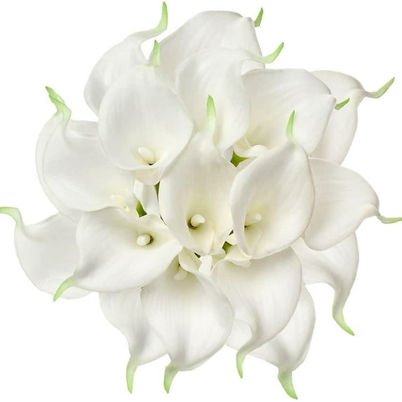 10pcs Calla Lily Artificial Flowers Real Touch Flowers White Flowers Artificial for Decoration Calla Lillies Artificial Yellow Fake Flowers Lilly Flowers Calla Lily Bouquet for Wedding Home Decor