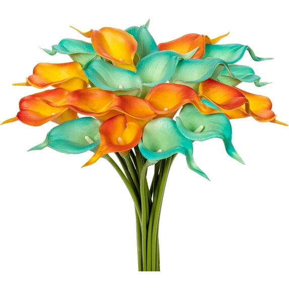 10pcs Calla Lily Artificial Flowers Real Touch Flowers White Flowers Artificial for Decoration Calla Lillies Artificial Yellow Fake Flowers Lilly Flowers Calla Lily Bouquet for Wedding Home Decor