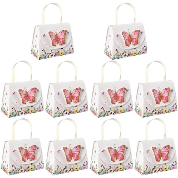 10pcs Candy Gift Boxes 3D Butterfly Party Favor Treat Boxes Birthday Wedding Supplies Chocolate Cookie Gift Box Bag