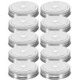10pcs Canning Lids Stainless Steel Mason Jar Airtight Lids with Straw