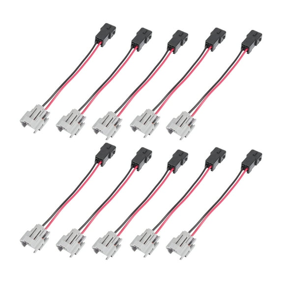 10pcs Car Auto Fuel Injector Adapters Wired Cable Connector Plugs Female to Male Plug for EV1