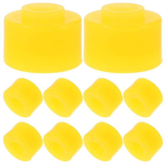 ibasenice 10Pcs High Visibility Yellow Rubber Bumper Pads for Trailer and Truck Cargo