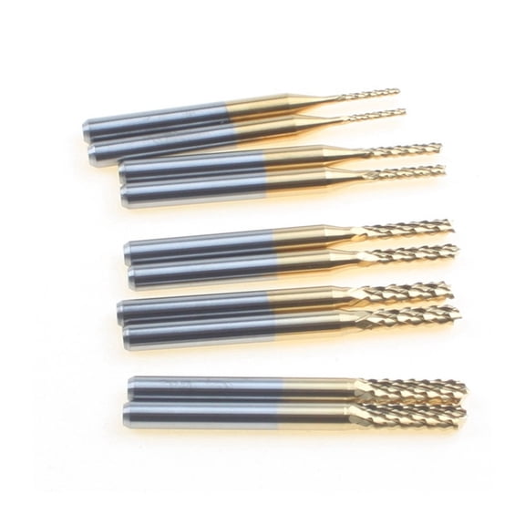 10pcs Carbide 1.0-3.0 PCB Carbide Tools CNC Cutting Bits Milling Cutters Kit for Engraving Milling Machine