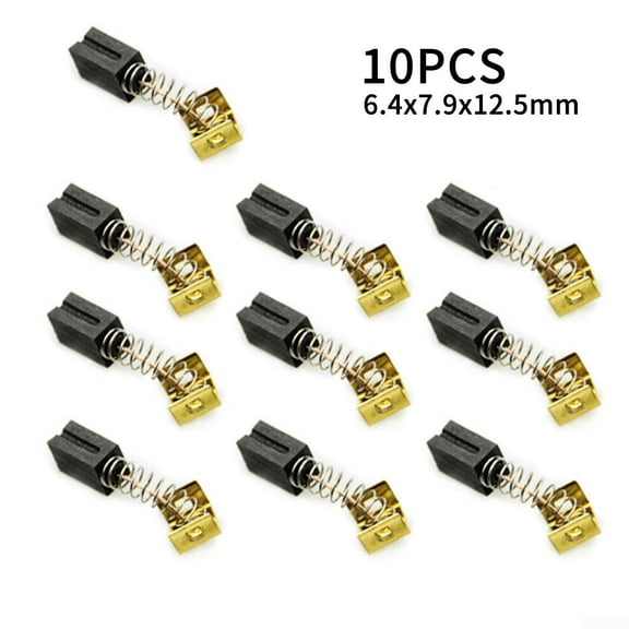 10pcs Carbon Brushes 6.4x7.9x12.5mm for Black Decker CD105 CD110 CD115 KG900