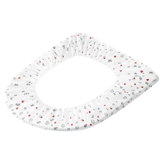 10pcs Cartoon Pattern Toilet Cover Disposable Plastic Toilet Seat Cover Portable Safety Travel Bathroom Toilet Paper Pad Bathroom Accessory Travel Necessities
