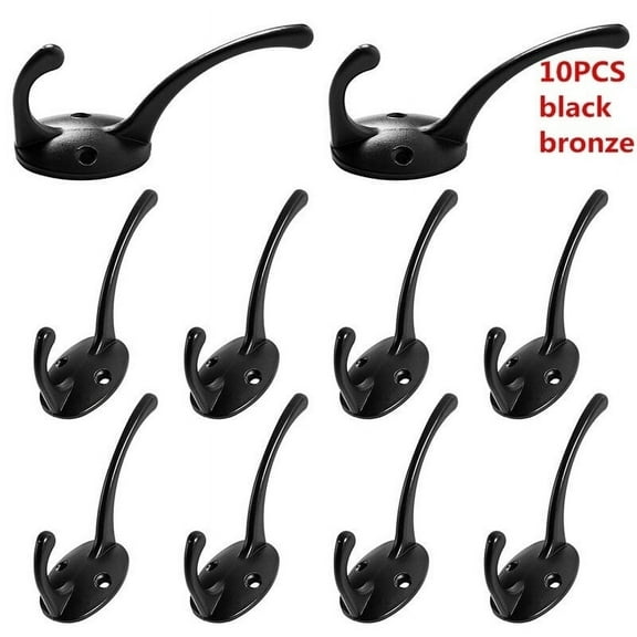 10pcs Cast Iron Vintage Style Coat Hooks Coat Hat Wall Hangings 3colors