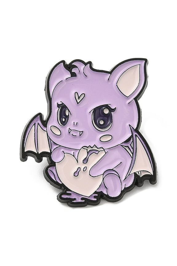 10pcs Cat Enamel Pin Electrophoresis Black Zinc Alloy Brooch for Backpack Clothes Heart 31x28x1.5mmDIY