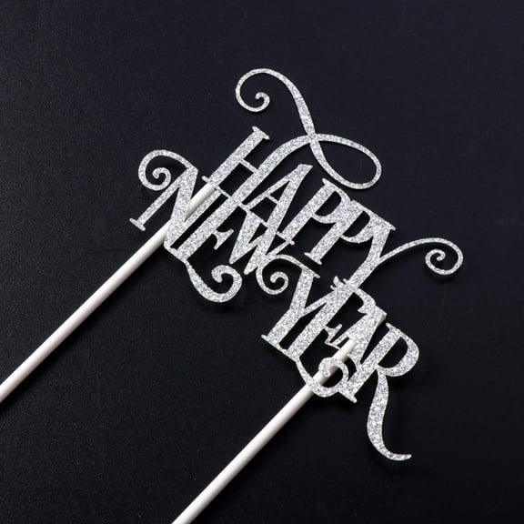 10pcs Celebration Cake Toppers Happy New Year for Parties
