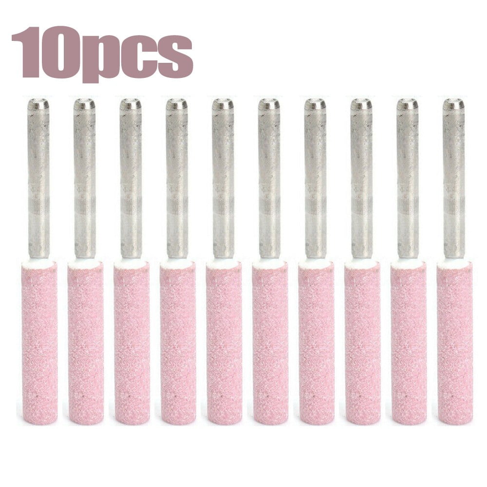 10pcs Chainsaw Sharpener Grinding Stones 4.8mm 3/16 Sharpening Tool