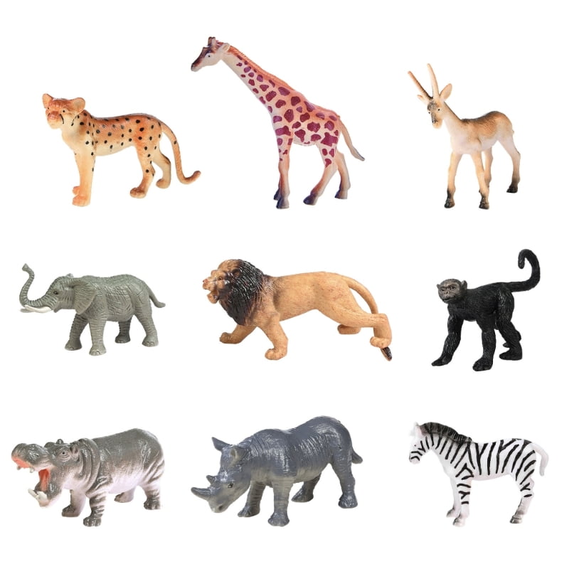 10pcs Children Simulation Animals World Toy for Boy Models Action ...