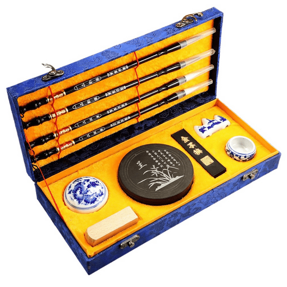 10pcs Chinese Calligraphy Brushes Gift Set Painting Writing Brushes Watercolor Tools Set Sumi Painting Kanji Art Gift,1 * Chinese Calligraphy Brushes set