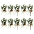 thumbnail image 1 of 10pcs Christmas Artificial Pine Branch Berry Holly Flower Bouquet Pick Xmas 10pcs Bouquet Pick Christmas Artificial Pine Branch Berry Holly Flower Xmas Decor Ornament  White, 1 of 7