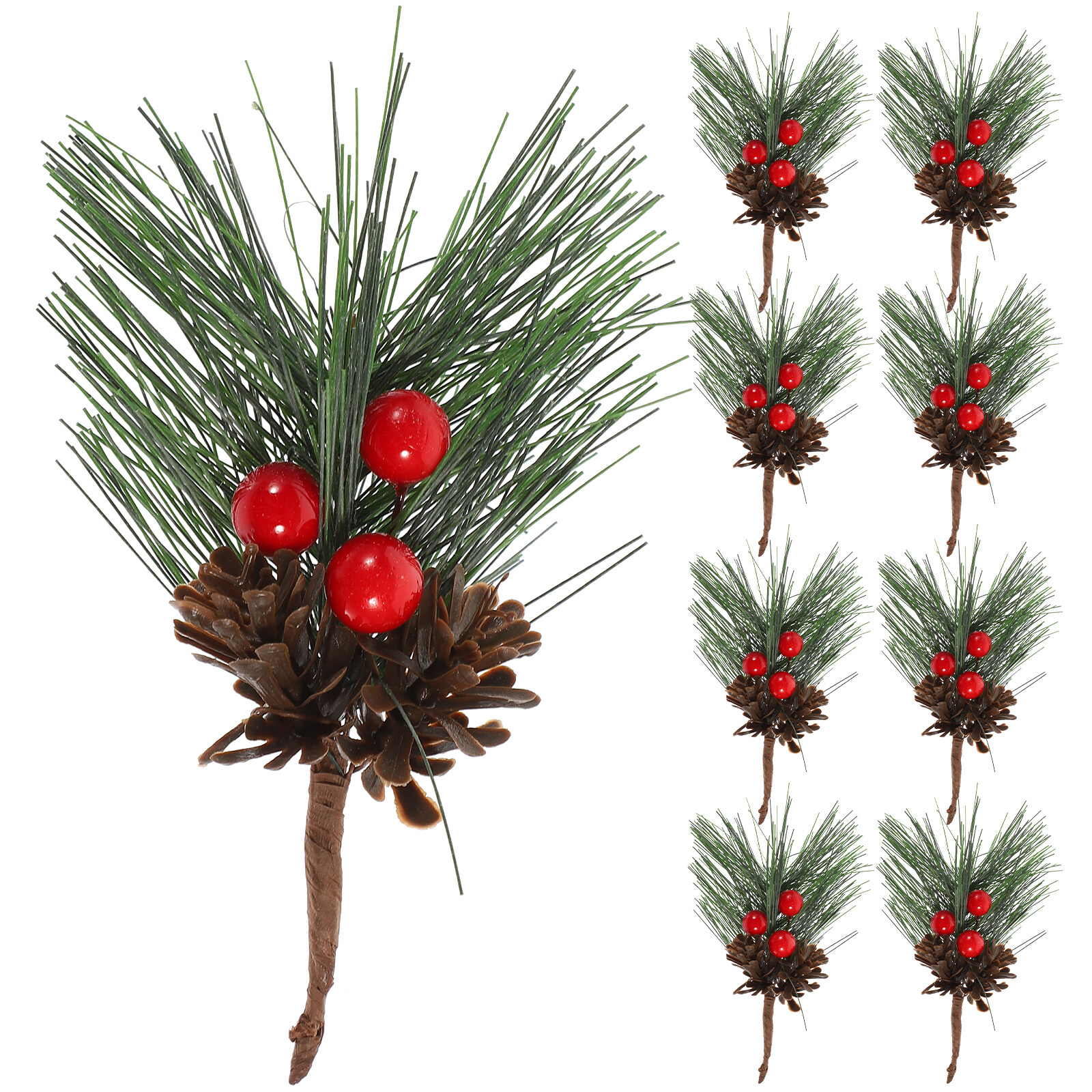 10pcs Christmas Berries Vase Filler Christmas Picks Faux Berry Flowers