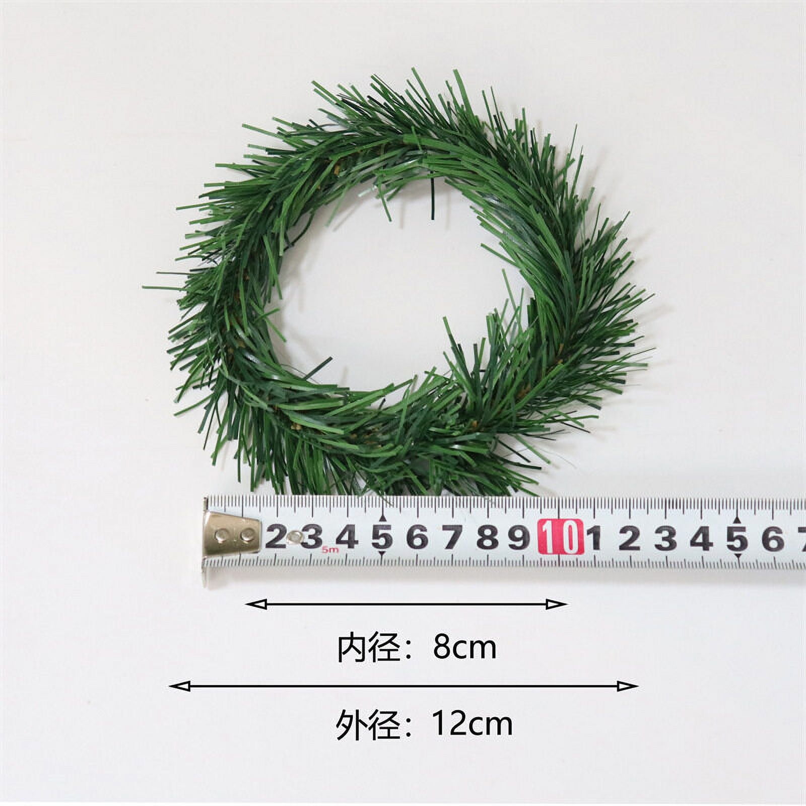 10pcs Christmas Candle Rings Artificial Pine Candle Rings Christmas