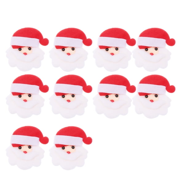 10pcs Christmas Santa Claus Cloth Applique Patches Sewing Decorative Cartoon Fabric Accessories