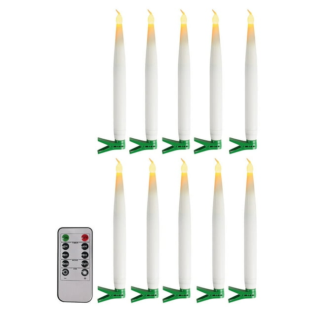 10pcs Christmas LED Candle Lamp Clamp Candle Light without Battery