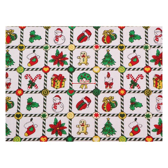 10pcs Christmas Series Cottons Fabric Printed Cloth Sewing Quilting Fabrics Patchwork Needlework DIY Handmade Craft Sewing Decor